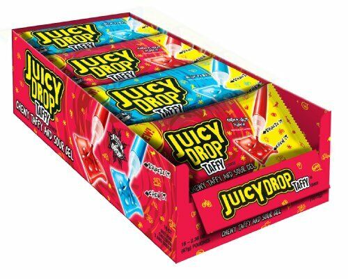 Bazooka Juicy Drop Taffy Candy (Case of 16)