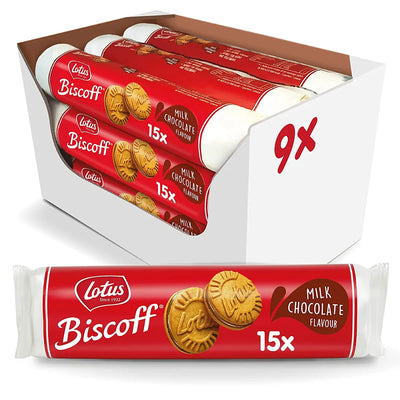 Lotus Biscoff Chocolate Sandwich Cookies 15x - Case of 9