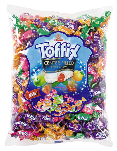 Elvan Toffix Center Filled Fruit Chew Bag 500g