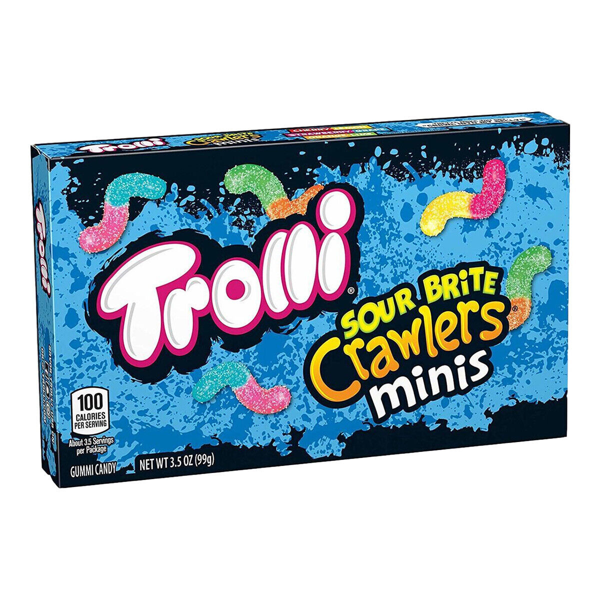 Trolli Sour Brite Crawlers Minis Theater Box 99g - Case of 12