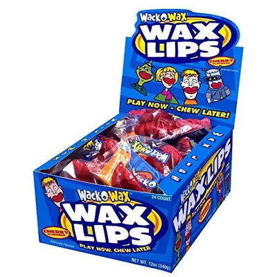 Wack-O-Wax Wax Lips Cherry - 24ct