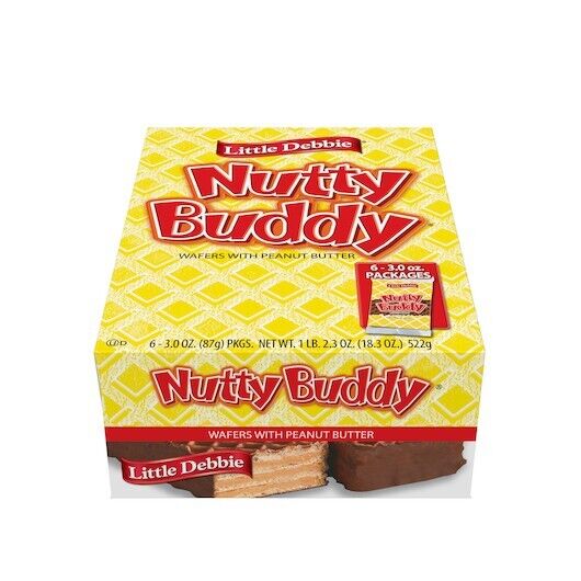 Little Debbie Nutty Buddy Wafers - 6ct