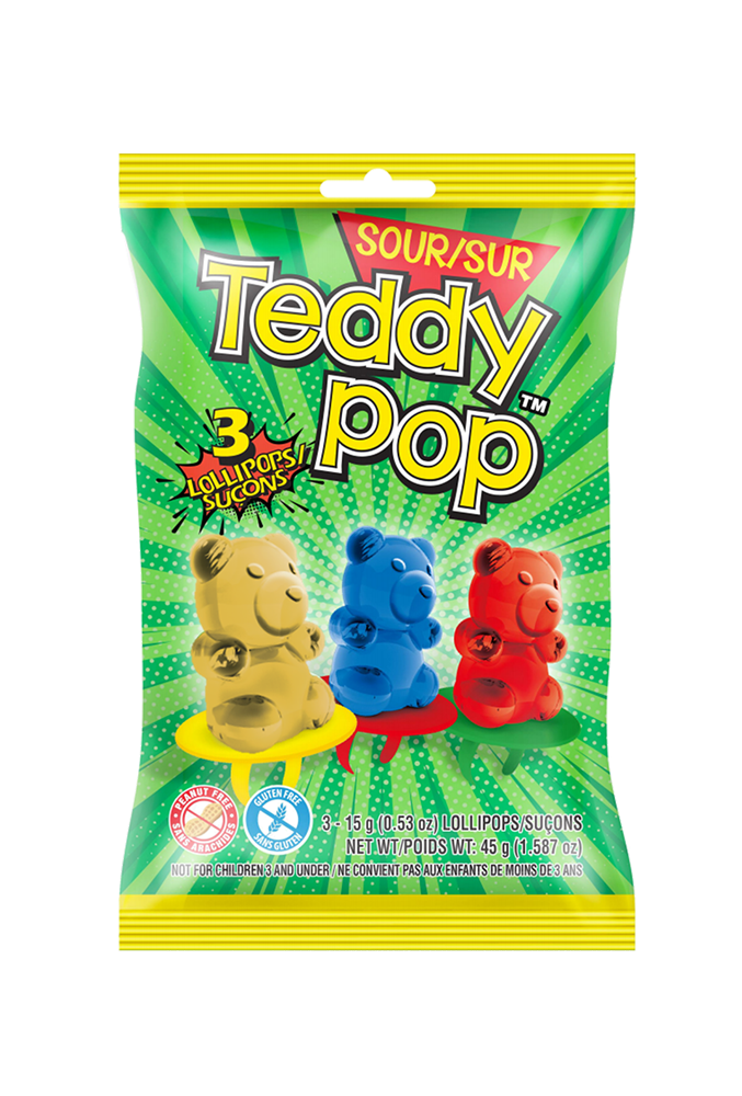 Teddy Pop Sour Peg Bag - Case of 12