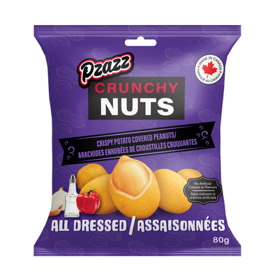 Pzazz Crunch Nuts All Dressed 80g - 12 Pack