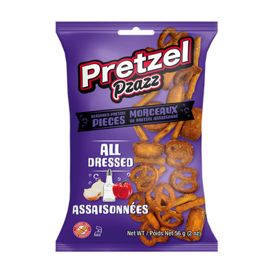 Pretzel Pzazz All Dressed 56g - 12 Pack