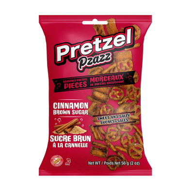 Pretzel Pzazz Cinnamon Brown Sugar 56g - 12 Pack