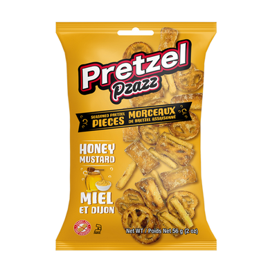 Pretzel Pzazz Honey Mustard 56g - 12 Pack