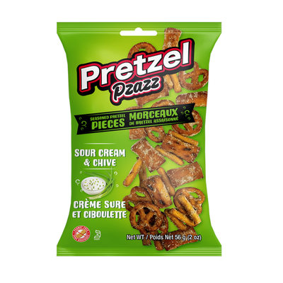 Pretzel Pzazz Sour Cream & Chive 56g - 12 Pack