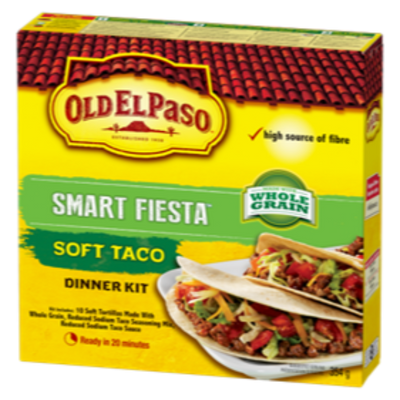 Old El Paso Smart Fiesta Soft Taco Dinner Kit 354g - Case of 12