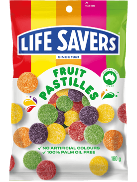 Lifesavers Fruit Pastilles 160g - Case of 12 - Australia