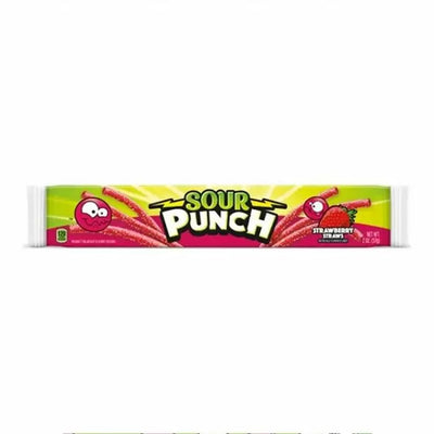 Sour Punch Strawberry Straws Candy - 12ct