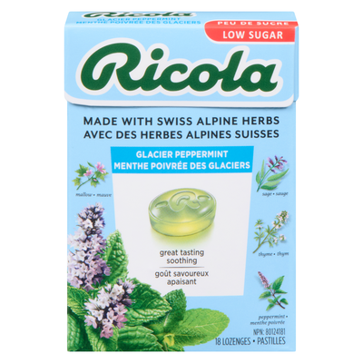 Ricola Glacier Peppermint Cough Drops - 10ct