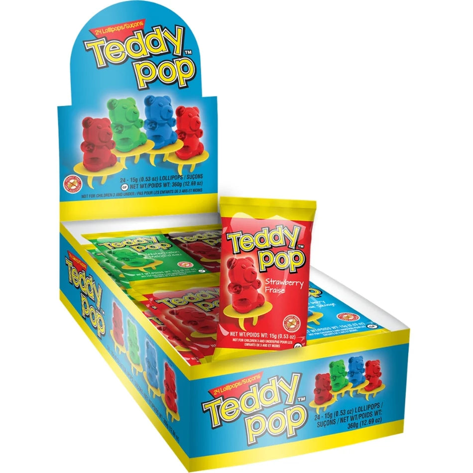 Teddy Pop Lollipops - 24ct