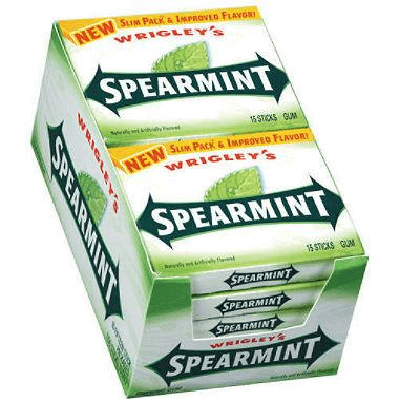 Wrigley's Spearmint Gum 15 Sticks - 10ct