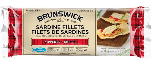 Brunswick Sardine Fillets Kippered 100g - Case of 18