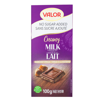 Valor Milk Chocolate Hazelnut Cream Bars 100g - 17ct