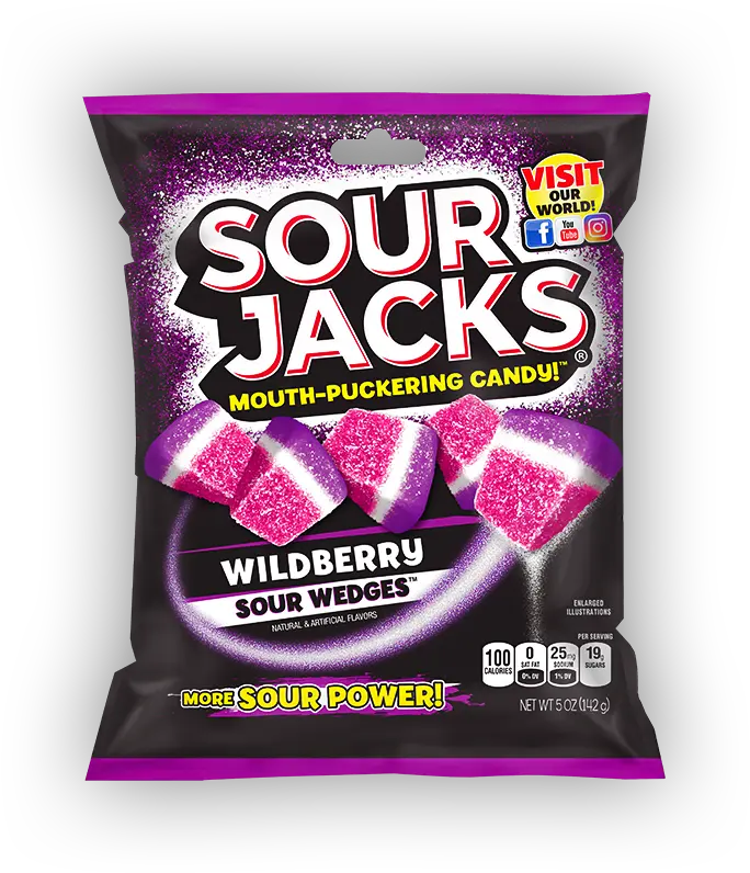 Sour Jacks Wildberry Sour Wedges (Case of 12)