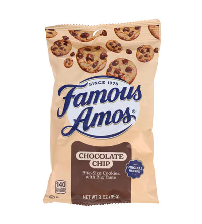 Famous Amos Chocolate Chip Bite Size Cookies - Case of 6