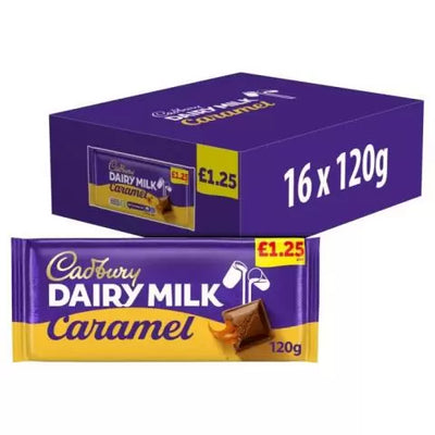 Cadbury Dairy Milk Caramel Bar 120G - Case Of 16 (UK Imported)