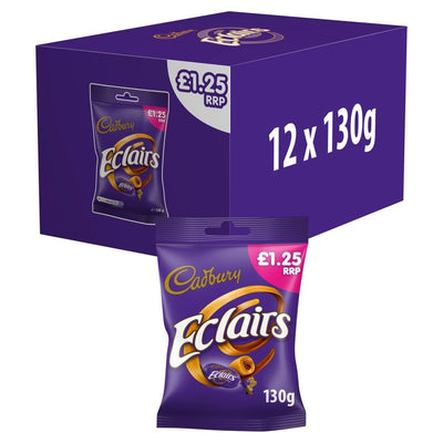 Cadbury Eclairs Bag 130G - Case Of 12 (UK Imported)