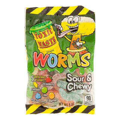 Toxic Waste Worms 5oz Peg Bags - Case of 12