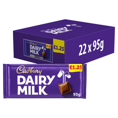 Cadbury Dairy Milk Bar 95G - Case Of 22 (UK Imported)