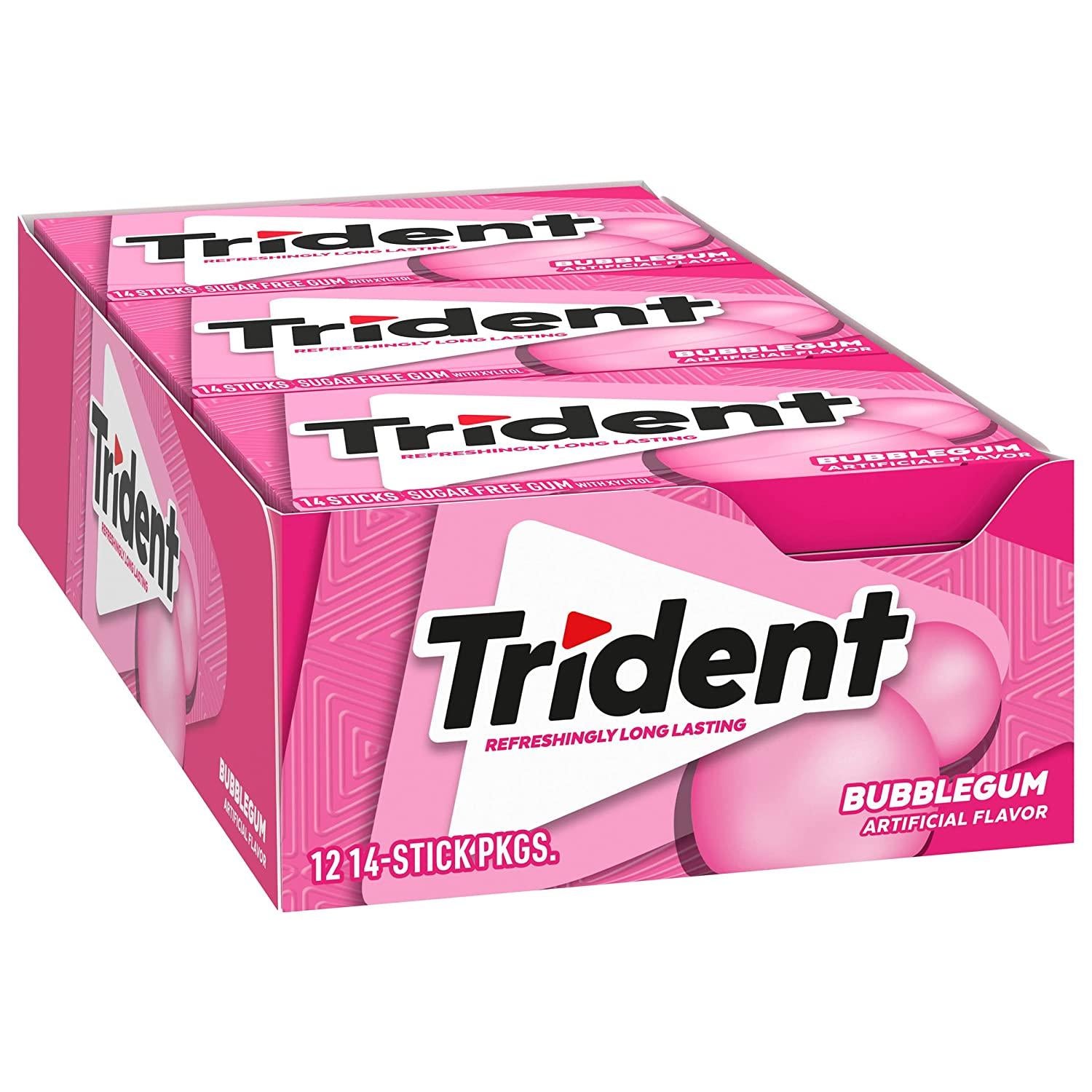 Trident Bubblegum 14pc Box Of 12 Stockup Market