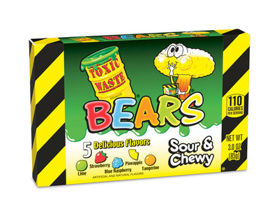 Toxic Waste Sour Bears 3oz Theater Box - Case of 12