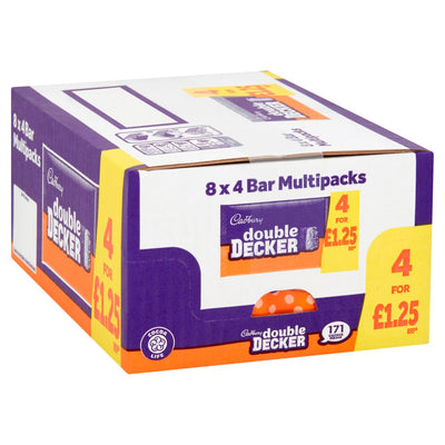 Cadbury Double Decker Bars 4pk 149g - Case Of 8 (UK Imported)