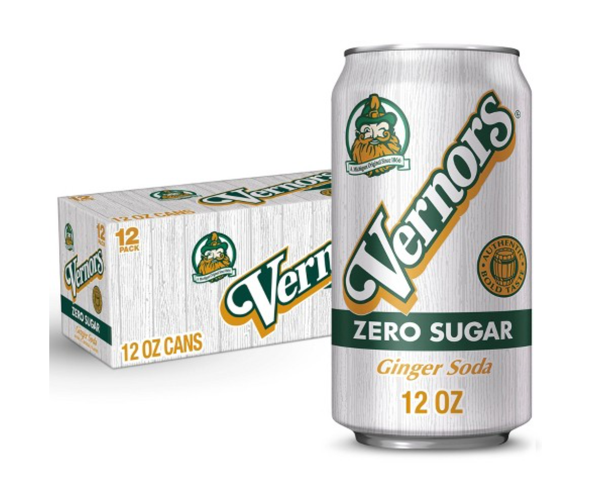 Vernors Ginger Ale Zero Sugar - Case of 12