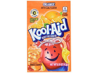 Kool-Aid Orange Unsweetened Drink Mix (Box of 48)