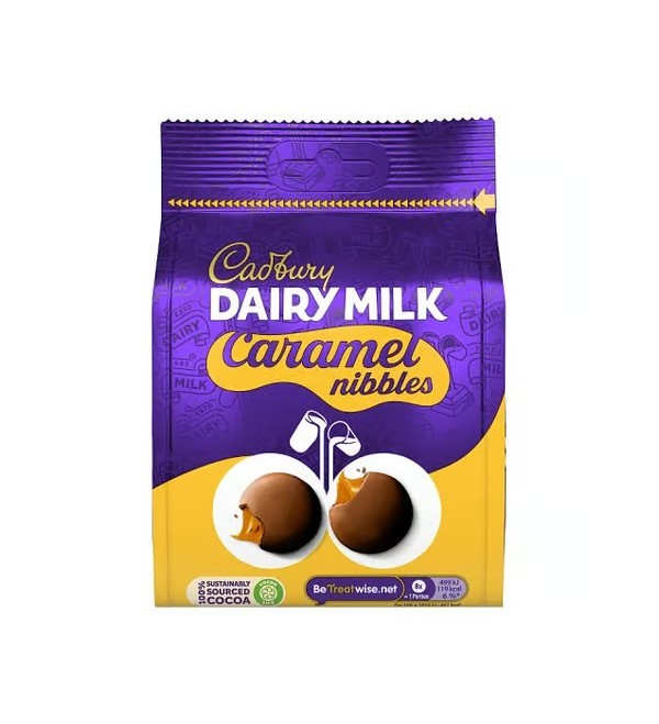 Cadbury Caramel Nibbles Pouch 95G - Case Of 10 (UK Imported)