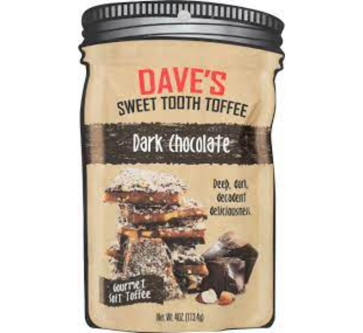 Dave's Sweet Tooth Toffee Dark Chocolate 113.4g (12 pack)