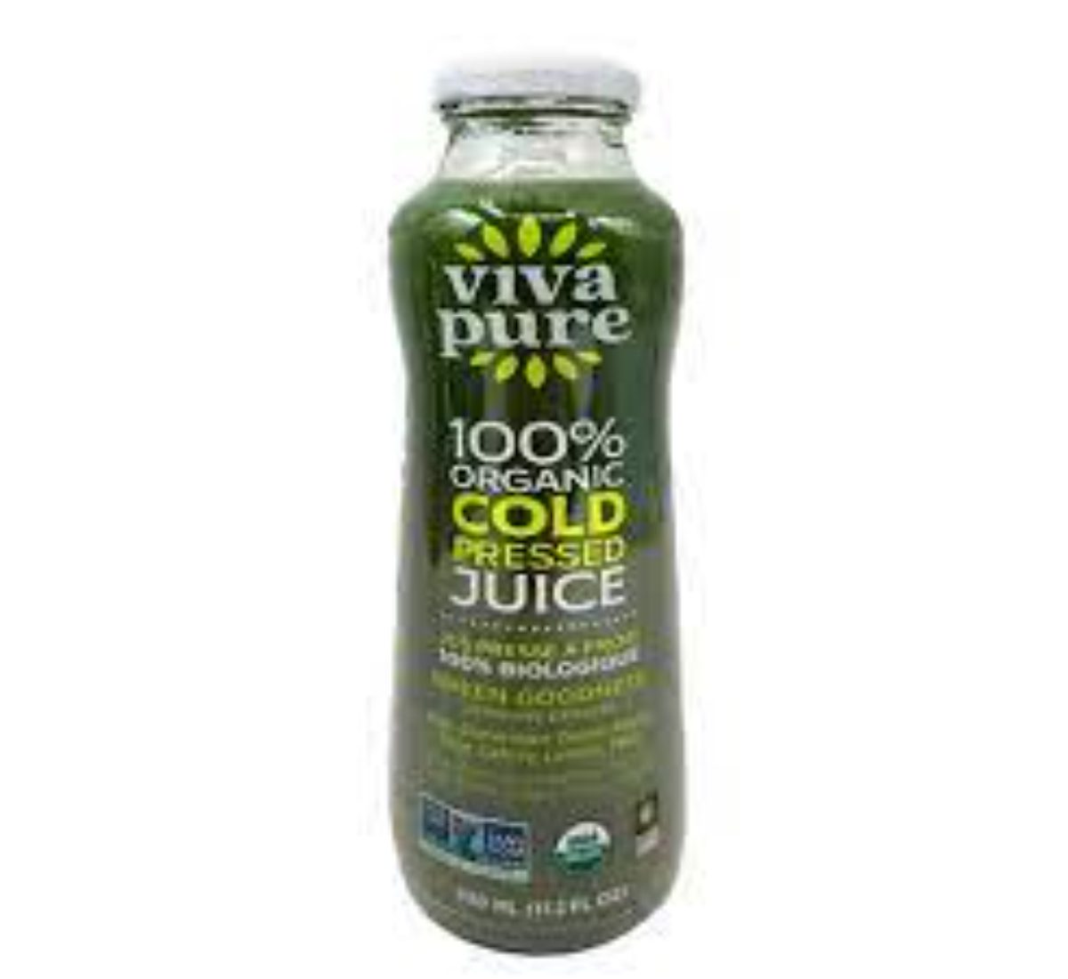 Viva Pure 100% Organic Pressed Juice Green Goodness 330ml (12 pack)