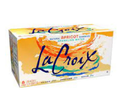 La Croix Naturally Apricot Essenced  Sparkling Water 355ml (8 pack)