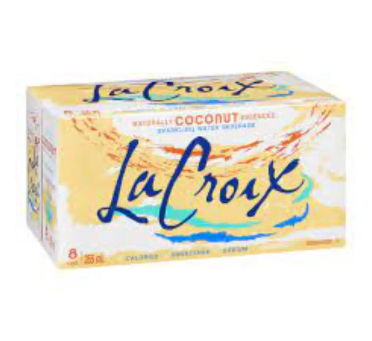 La Croix Naturally Coconut Essenced Sparkling Water 355ml (8 pack)