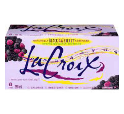 La Croix Naturally Black Razzberry Essenced  Sparkling Water 355ml (8 pack)