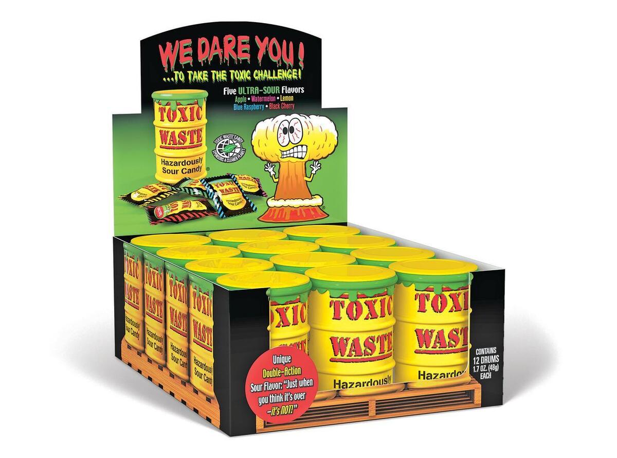 Toxic Waste Drum Assorted Candy 1.7oz - 12ct