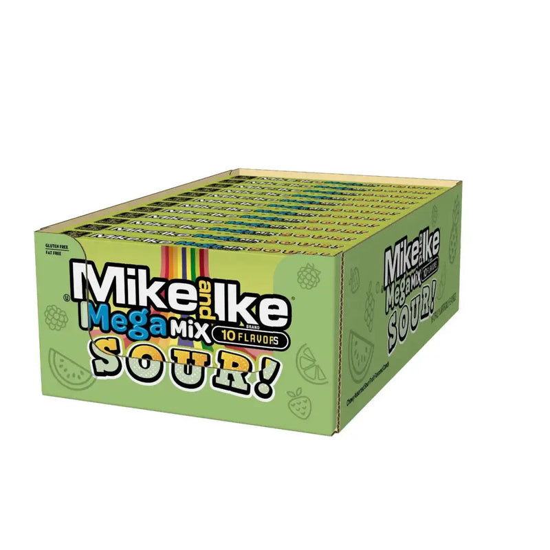 Mike & Ike Mega Mix Sour Theatre Box 120g (12 Pack)